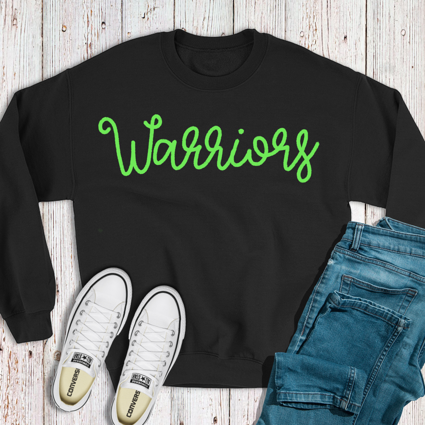 Warriors Chenielle Crewneck