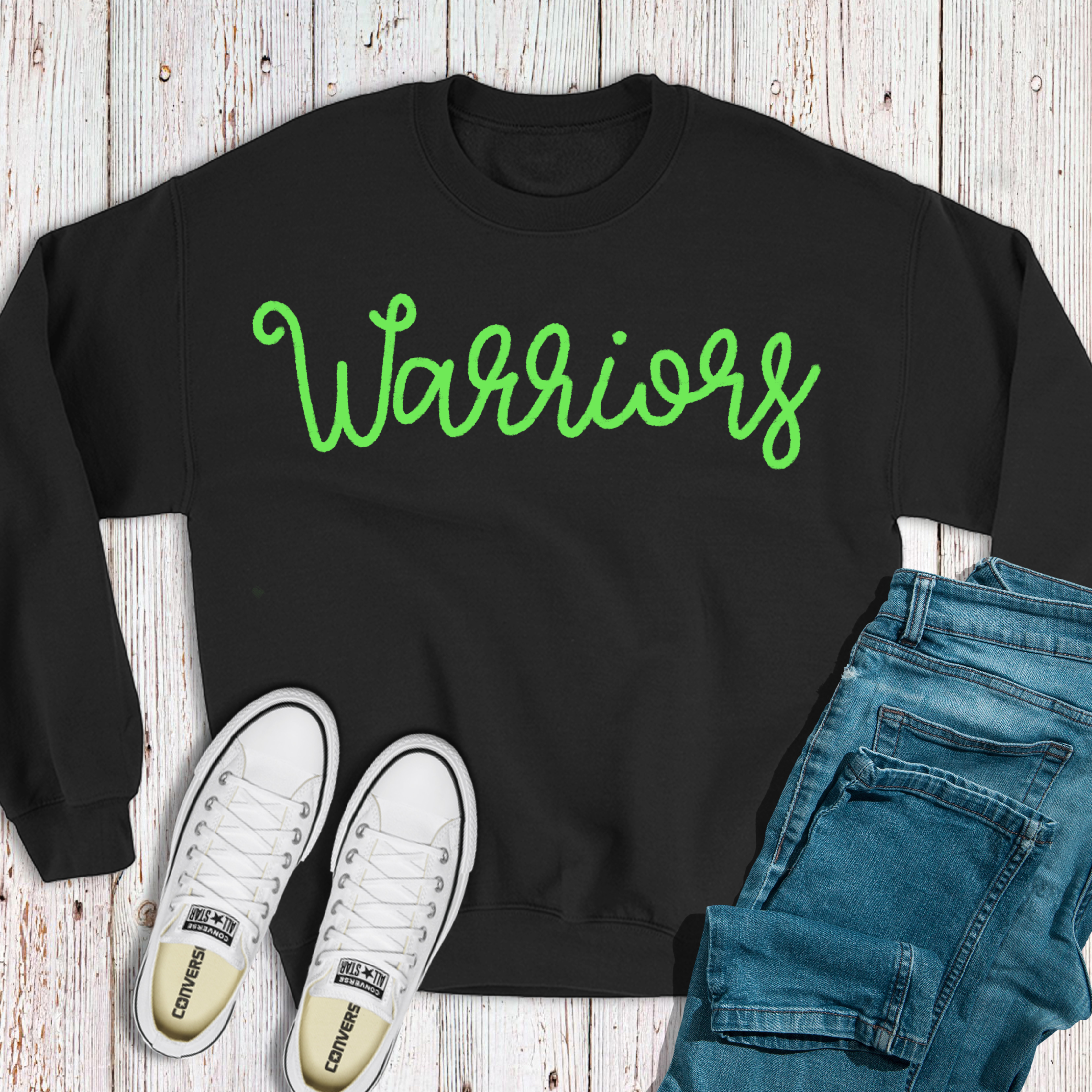 Warriors Chenielle Crewneck