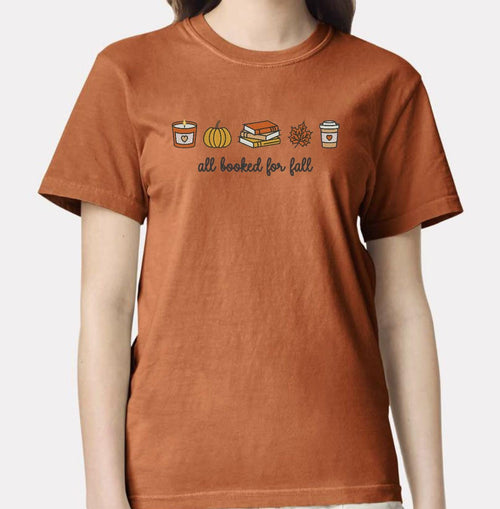 All Booked For Fall Comfort Colors Tee