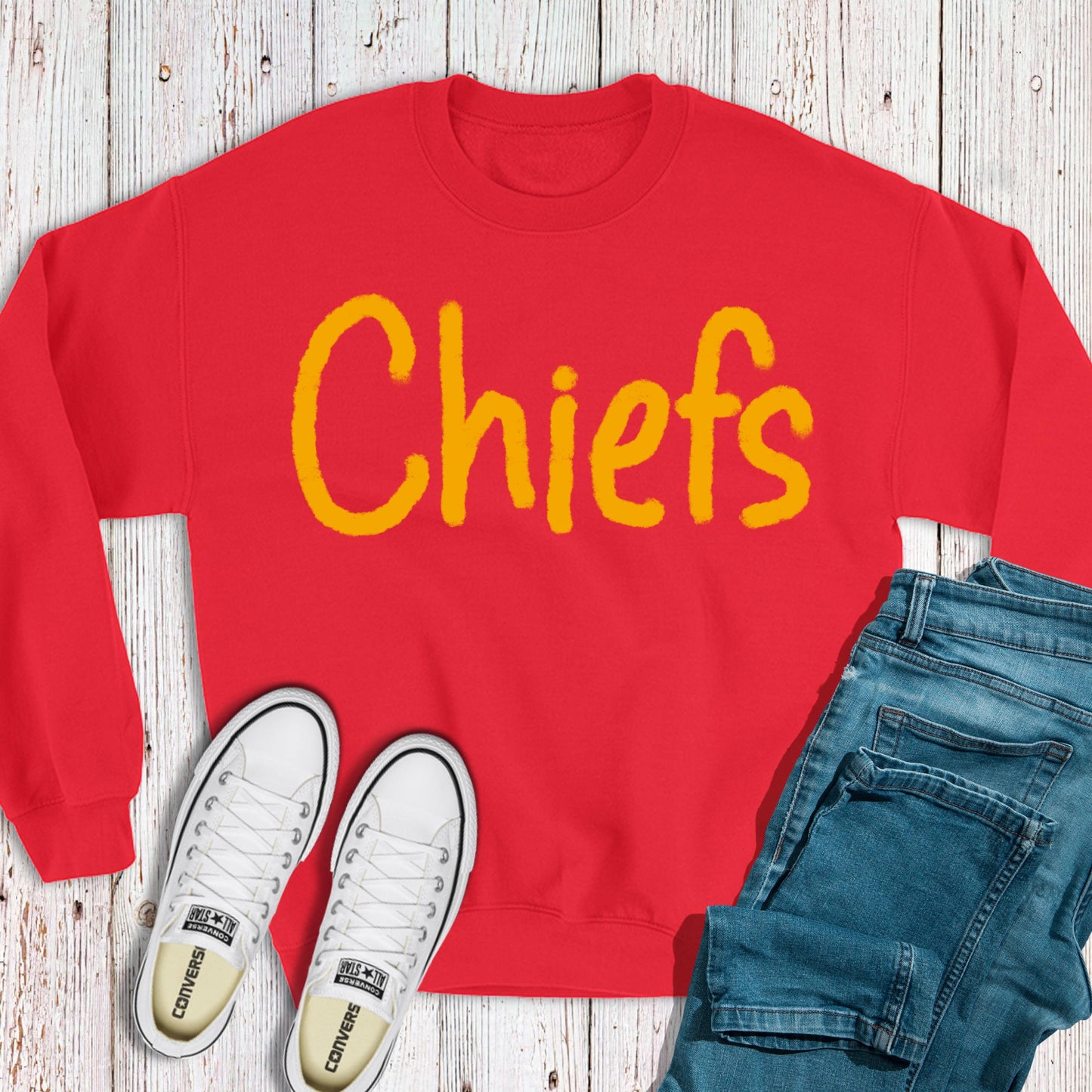 Kansas Team Crewneck, Chenille Yarn Sweatshirt, Personalized Sweatshirt, Embroidered Team Sweatshirt, Oversized Crewneck
